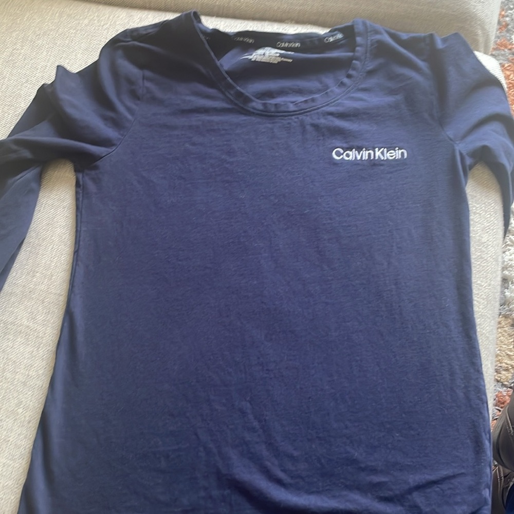 Calvin Klein two piece pajamas set navy hearts size small - Picture 3 of 5
